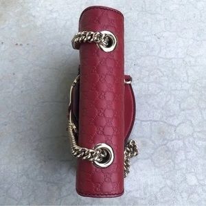 Gucci Bags | Gucci GG Emily Microguccissima Bag Crossbody Red Leather
